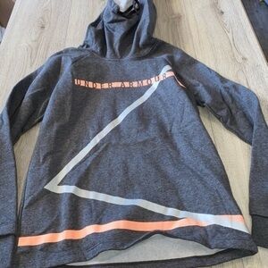 Under Armour Gray Hoodie with Orange and White hooded sweatshirt sweater